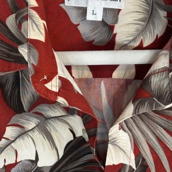 Pierre Cardin Hawaiian Tropical Shirt Floral Short Sleeve Button Down - Picture 3 of 4